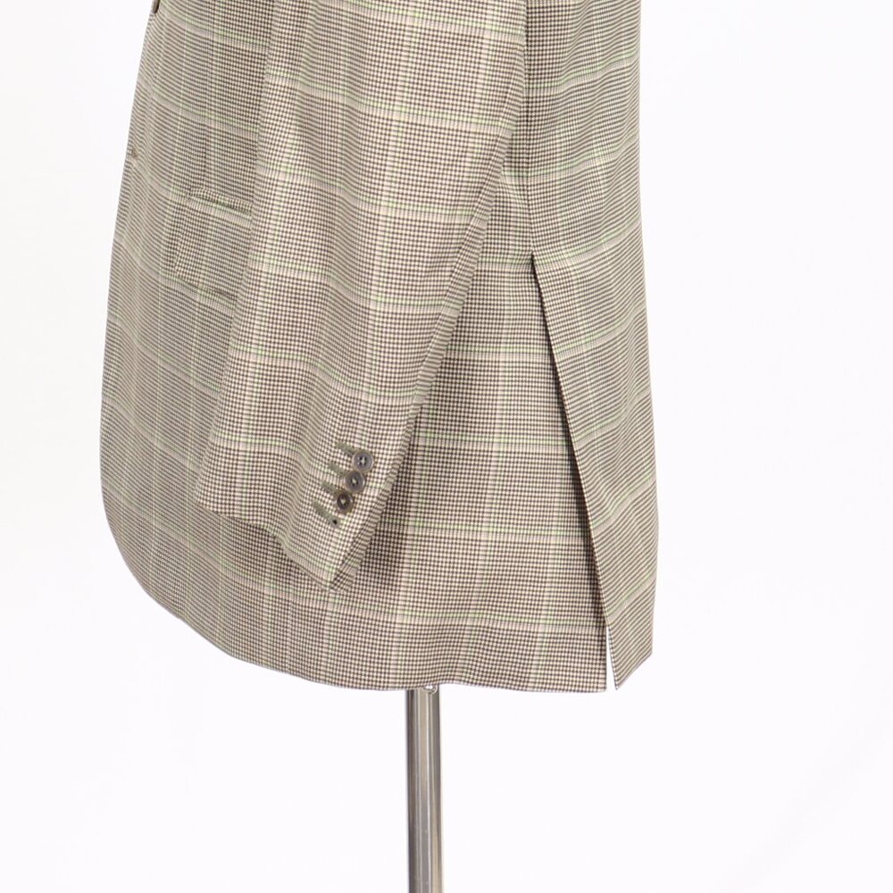 Brioni 42R Beige Check 3-Button Sport Coat Blazer Jacket T269 - Picture 6 of 11